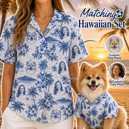 Custom Dog Photo Beach Shirt, Personalized Hawaiian Shirt For Dog Moms And Dads THUC99
