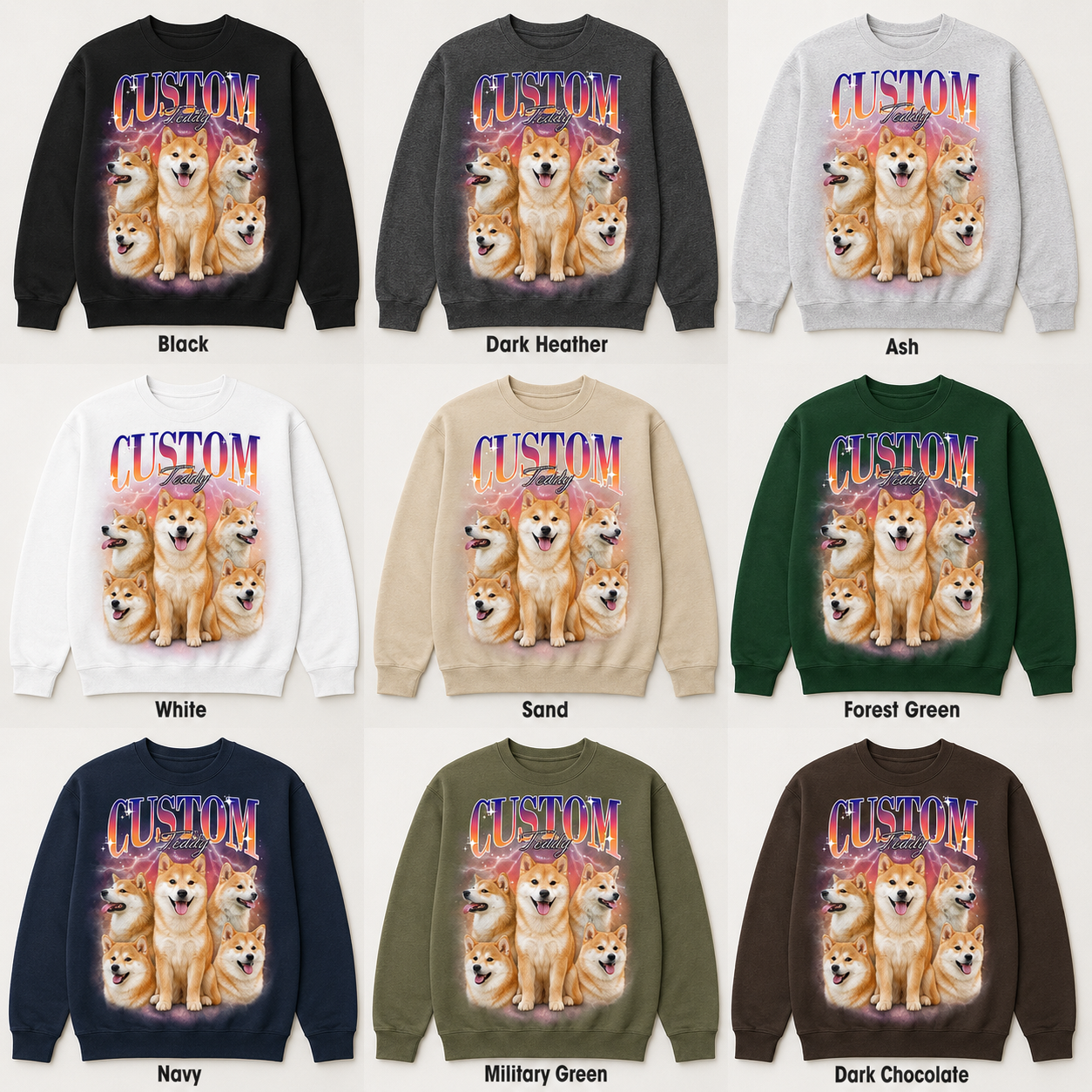 Custom Dog Photo Sweatshirt Personalized Pet Face Hoodie Anniversary Gift for Dog Owners THUC99