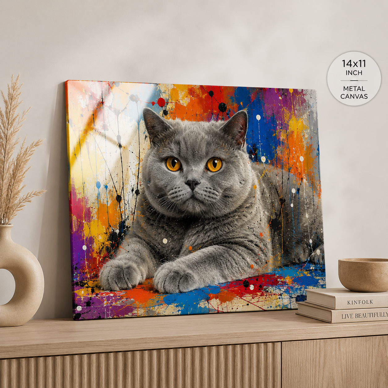 Personalized Pet Metal Wall Art – Custom Dog Portrait Print Gift For Dog Cat Lover THUC99