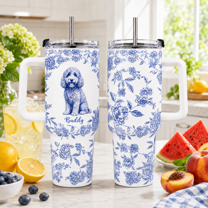 ersonalized Dog Memorial 40oz Tumbler – Custom Photo Travel Cup for Pet Loss Sympathy Gift THUC99