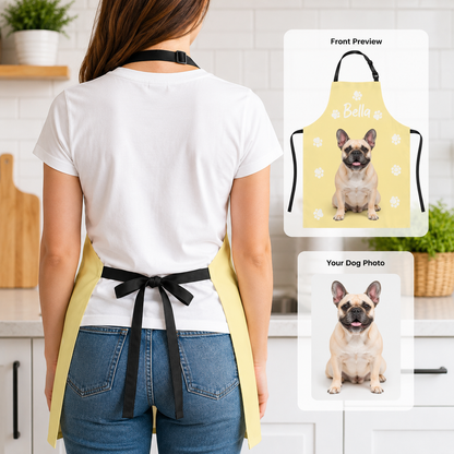 Custom Dog Photo Cooking Apron Personalized Pet Face Apron, Gift for Dog Mom, Dog Dad and Animal Lovers THUC99