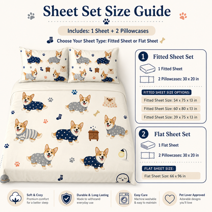 Personalized Dog Photo Bed Sheet Set, Custom Pet Lover Bedroom Gift THUC99