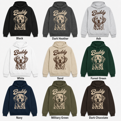 Custom Dog Photo Hoodie Personalized Pet Portrait Sweatshirt for Dog Mom and Dog Dad THUC99