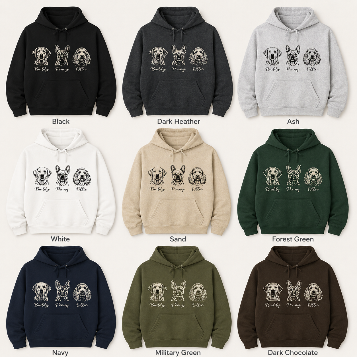 Custom Dog Face Sweatshirt Personalized Puppy Photo Hoodie Funny Gift for Pet Lovers THUC99 (Copy)