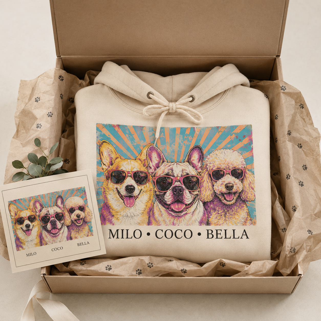 Custom Dog Face Sweatshirt Personalized Puppy Photo Hoodie Funny Gift for Pet Lovers THUC99
