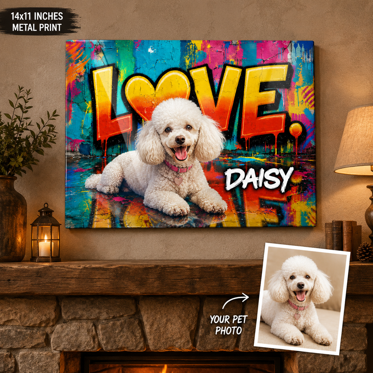 Custom Photo Dog Metal Wall Art – Personalized Pet Memorial Gift For Dog Cat Lover THUC99