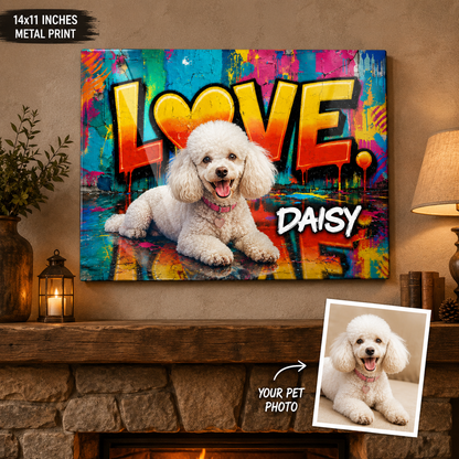 Custom Photo Dog Metal Wall Art – Personalized Pet Memorial Gift For Dog Cat Lover THUC99