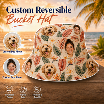 Custom Dog Photo Tropical Shirt, Personalized Hawaiian Beach Shirt, Dog Lover Gift Idea THUC99
