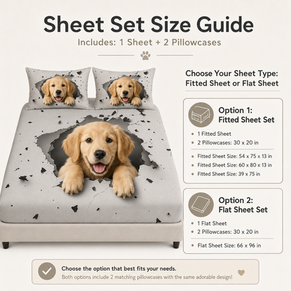 Custom Photo Dog Bedding Set, Dog Lover Bedroom Decor Gift THUC99