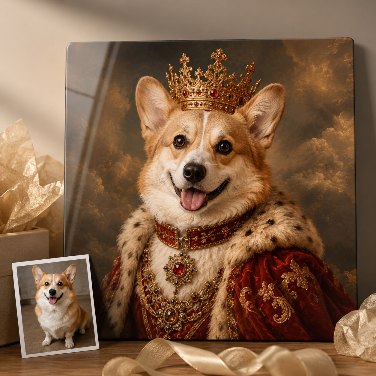 Custom Photo Dog Metal Wall Art Print – Personalized Pet Portrait Dog Gift THUC99