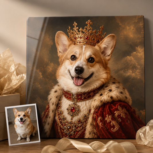 Custom Photo Dog Metal Wall Art Print – Personalized Pet Portrait Dog Gift THUC99