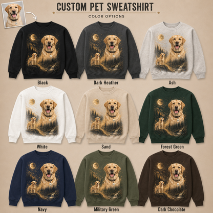 Custom Dog Dad Sweatshirt Personalized Dog Picture Hoodie Gift for Pet Loving Dad THUC99