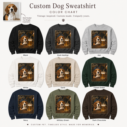 Personalized Dog Portrait Hoodie Custom Pet Photo Sweatshirt for Puppy Lovers THUC99