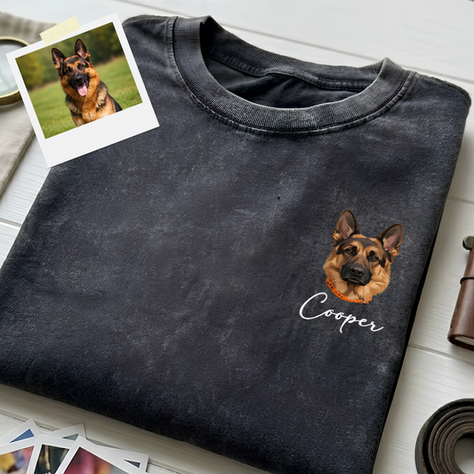 Custom Photo Dog Unisex T-Shirt, Personalized Pet Wash Shirt THUC99