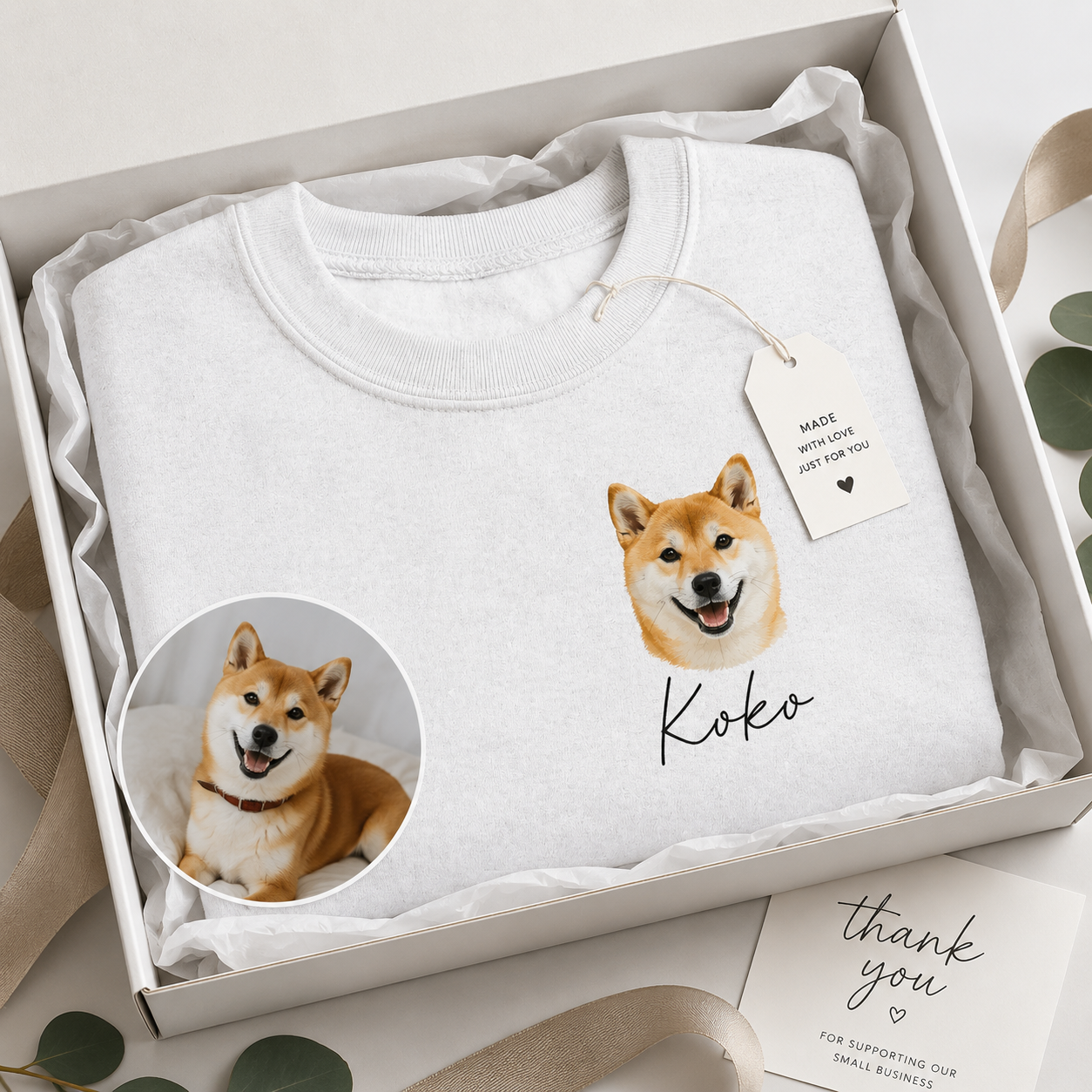 Personalized Puppy Photo Hoodie Custom Dog Face Sweatshirt Cozy Pet Lover Gift THUC99