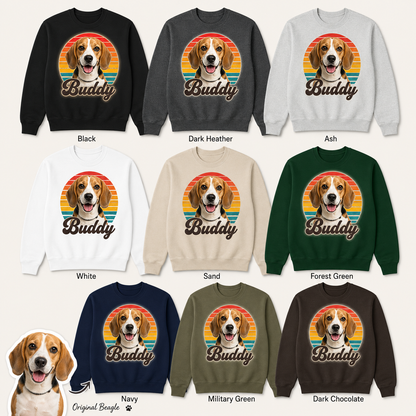 Custom Dog Face Sweatshirt Personalized Puppy Photo Hoodie Funny Gift for Pet Lovers THUC99