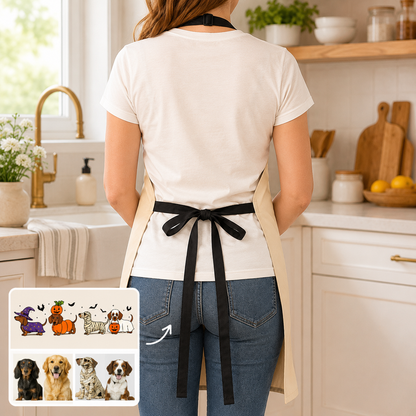Custom Pet Photo Apron Personalized Dog Lover BBQ Apron, Unique Kitchen Apron Gift for Dog Mom and Dad THUC99