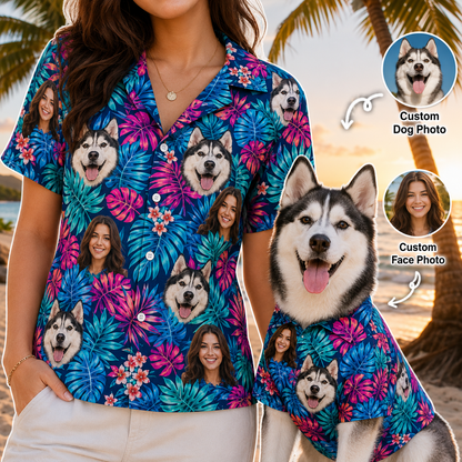 Personalized Hawaiian Shirt With Custom Dog Photo, Pet Parent Summer Gift THUC99