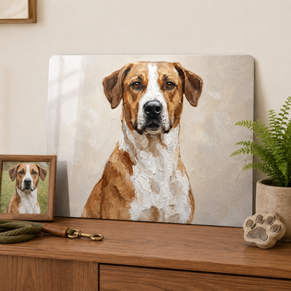 Custom Photo Dog Pet Metal Wall Art Print – Personalized Pet Portrait Gift For Dog  THUC99