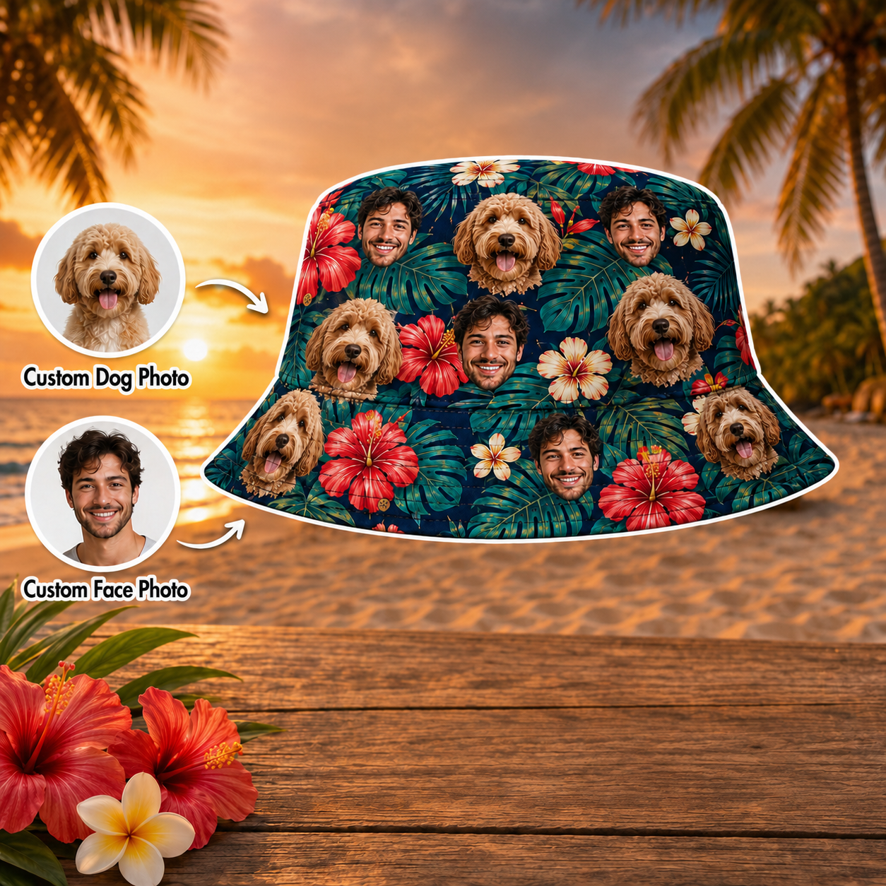 Custom Photo Dog Hawaiian Shirt, Personalized Pet Aloha Shirt, Dog Lover Vacation Gift THUC99