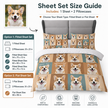 Custom Dog Face Duvet Cover Set, Personalized Pet Lover Gift THUC99