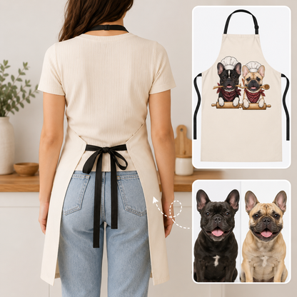 Personalized Pet Apron with Dog Face Photo, Custom Kitchen Apron for Dog Mom, Dog Dad and Pet Lovers THUC99
