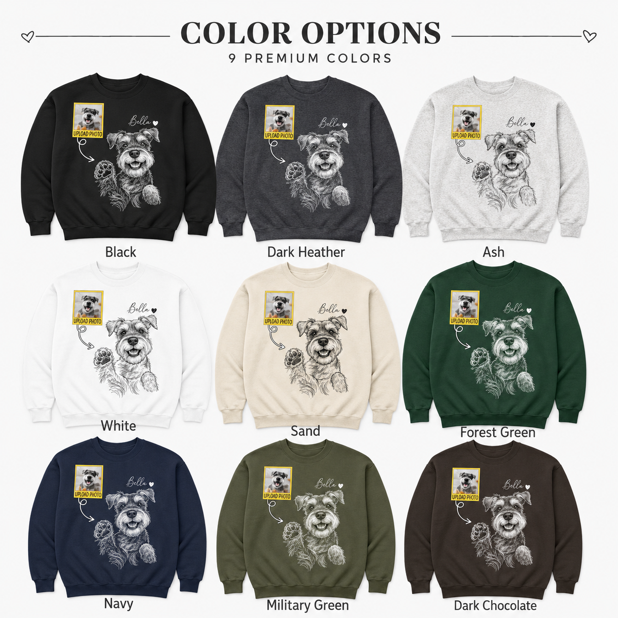 Custom Pet Portrait Hoodie Personalized Dog Photo Sweatshirt Memorial Gift for Pet Owners THUC99