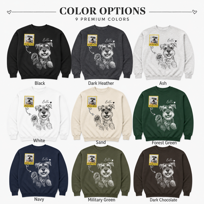 Custom Pet Portrait Hoodie Personalized Dog Photo Sweatshirt Memorial Gift for Pet Owners THUC99
