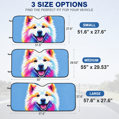 Personalized Dog Car Sun Shade, Custom Pet Photo Windshield Cover, Foldable Auto Sunshade for Dog Lovers THUC99