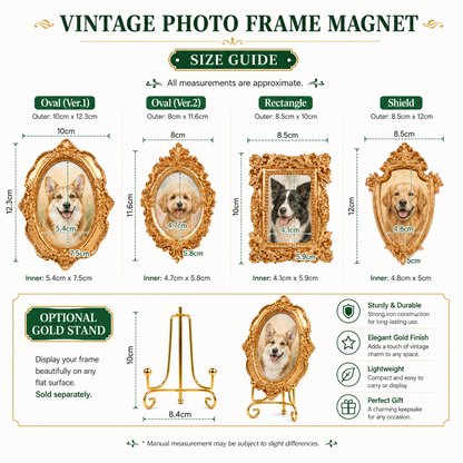Custom Dog Photo Magnet, Personalized Pet Portrait Frame Dog Artwork Magnet THUC99