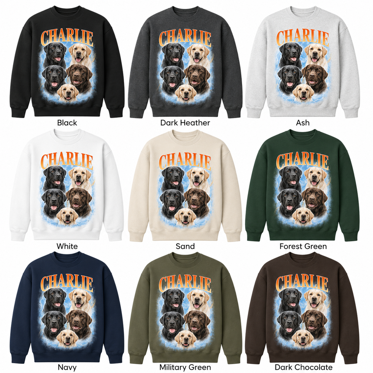 Custom Dog Portrait Sweatshirt Personalized Pet Face Hoodie Unique Gift for Dog Lovers THUC99