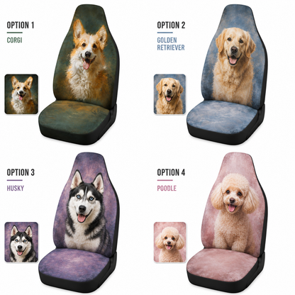 Personalized Photo Dog Seat Cover, Custom Pet Car Seat Protector, All Over Print Seat Cover THUC99