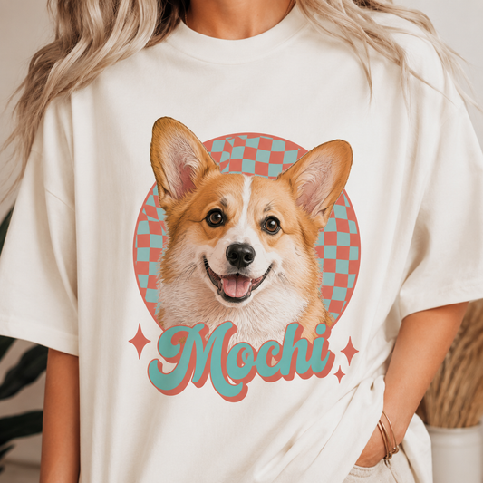 Custom Pet Face Unisex Wash T-Shirt, Personalized Dog Lover Shirt | Dog Dad Gift THUC99