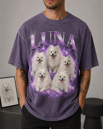 Custom Dog Photo Unisex Wash Shirt, Personalized Pet Lover T-Shirt | Dog Mom Gift THUC99