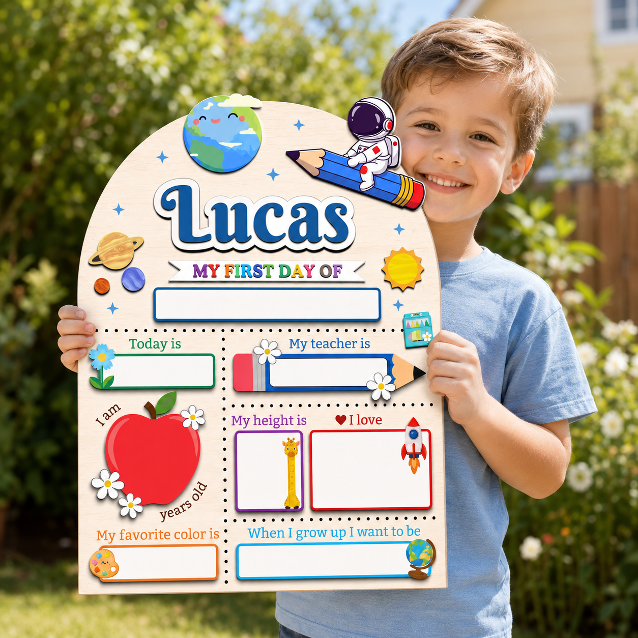 Custom Name First Day Last Day of School Sign, Custom Acrylic School Keepsake THUC99