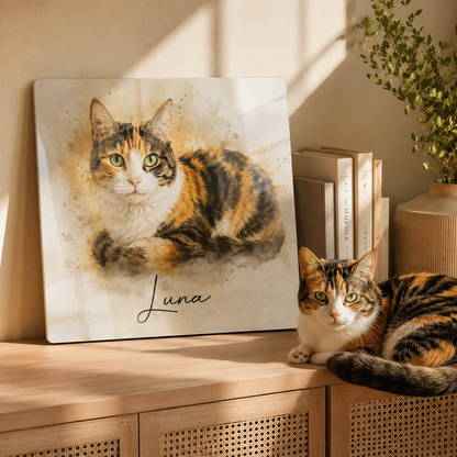 Custom Photo Pet Metal Print – Personalized Dog Portrait Wall Art Gift For Pet Lover THUC99
