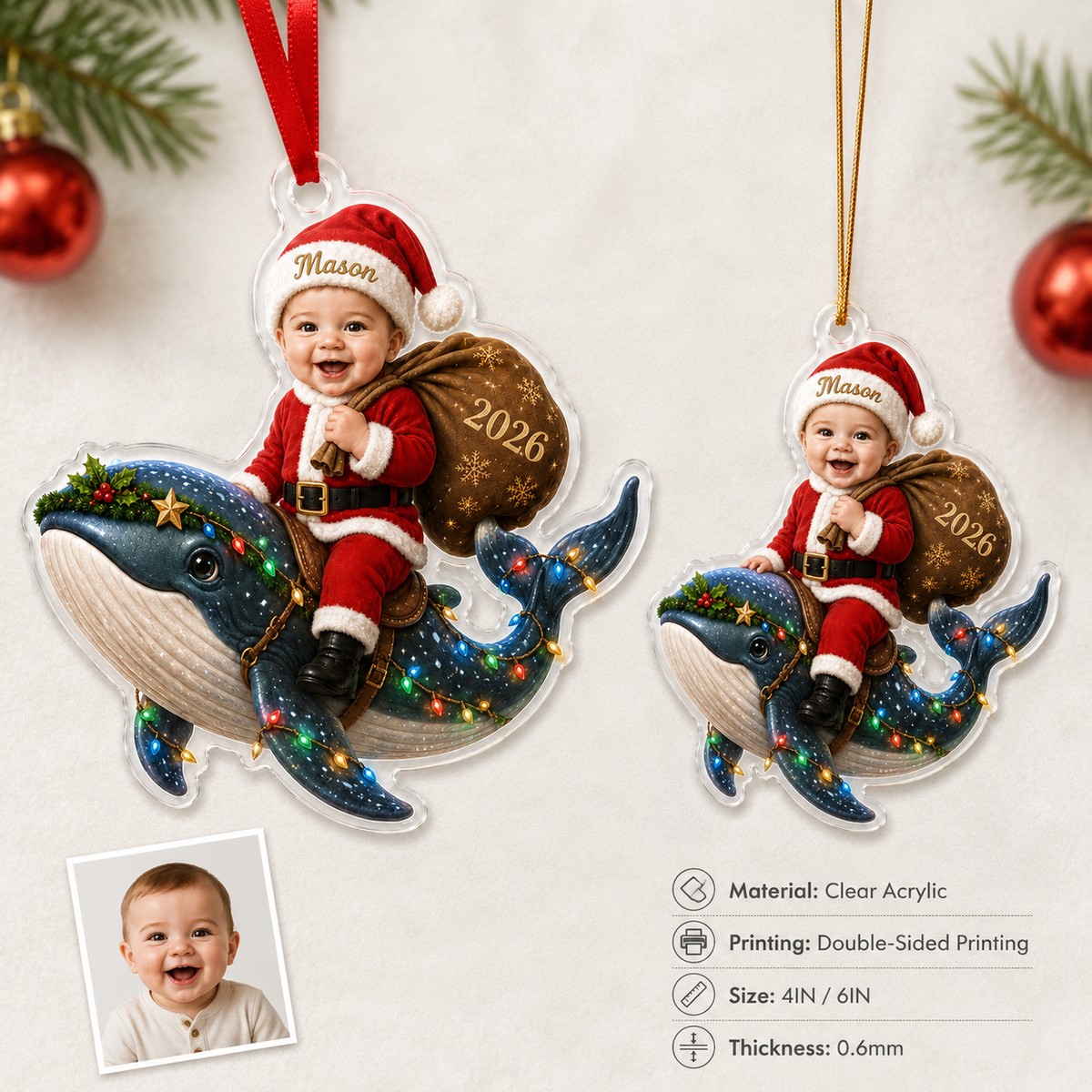 Custom Photo Baby Animal Whale
