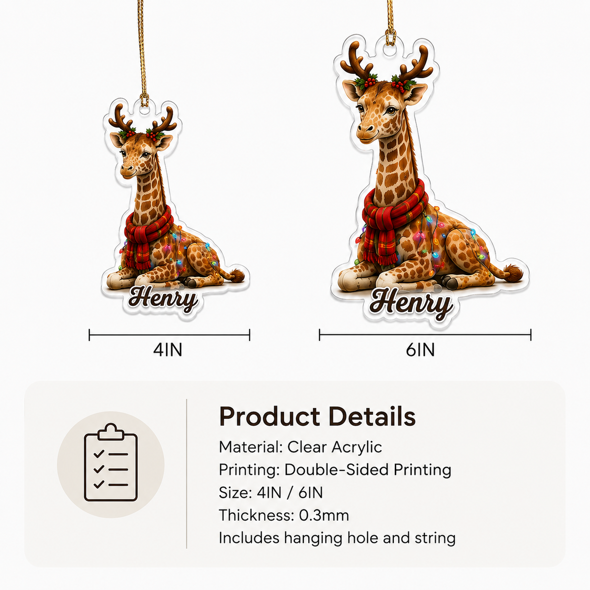 Christmas Animal Giraffe