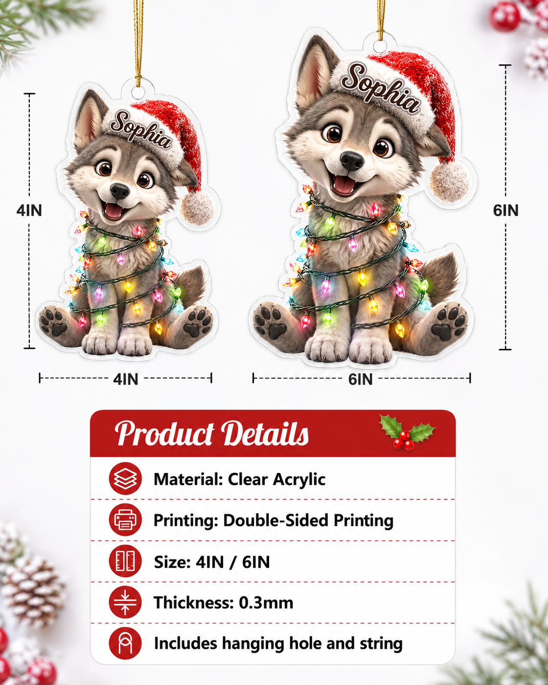 Animal Led Light Wolf