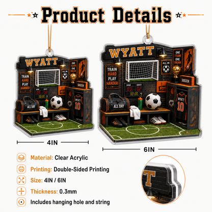 Sport Room Custome Name Acrylic Soccer
