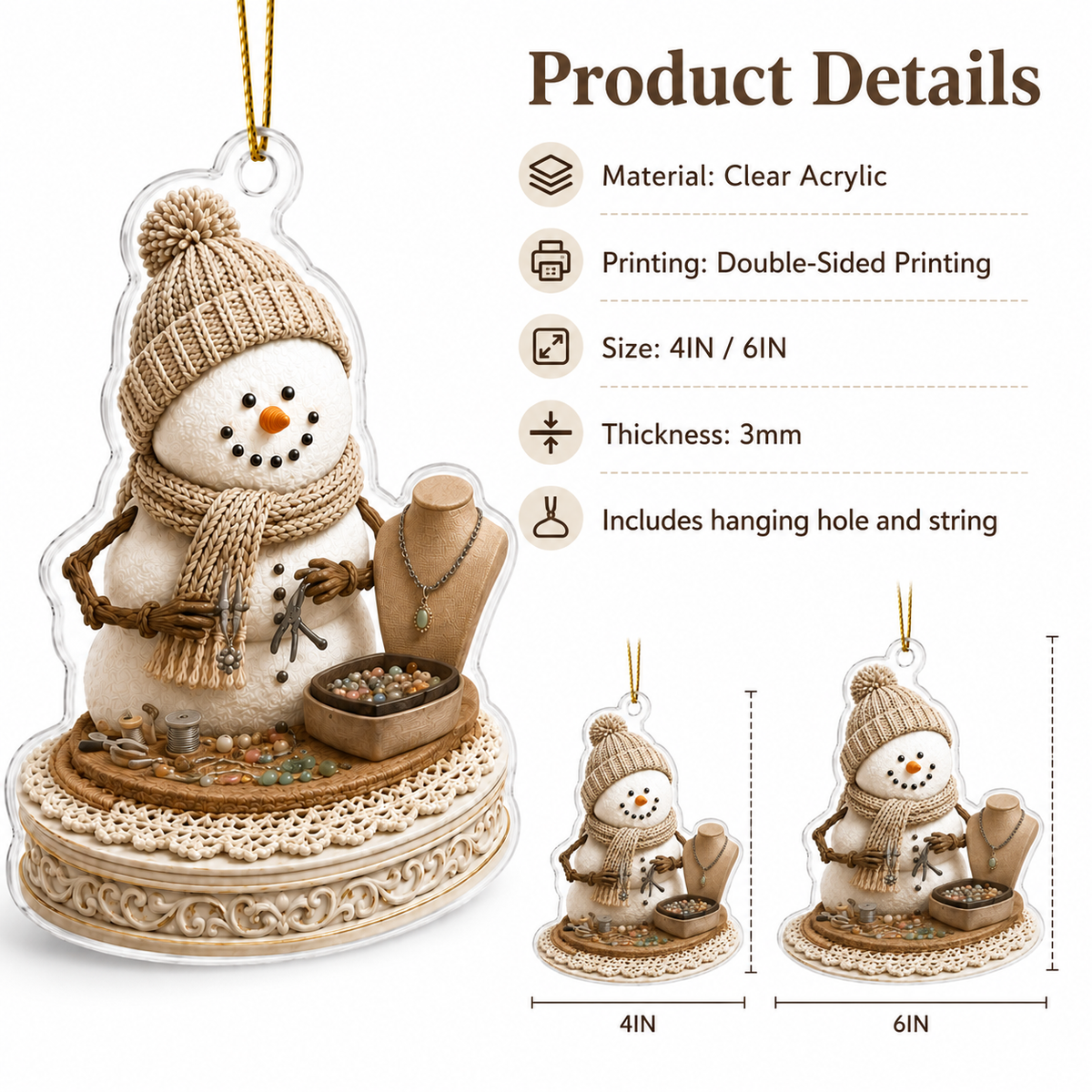 Snowman Hobbies Acrylic Jewelry Making