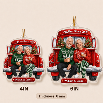 Custom Photo Christmas Truck Grandparents