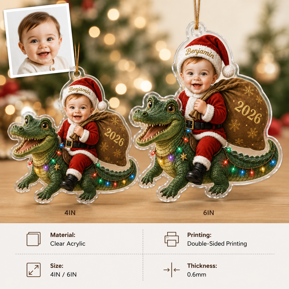 Custom Photo Baby Animal Crocodile