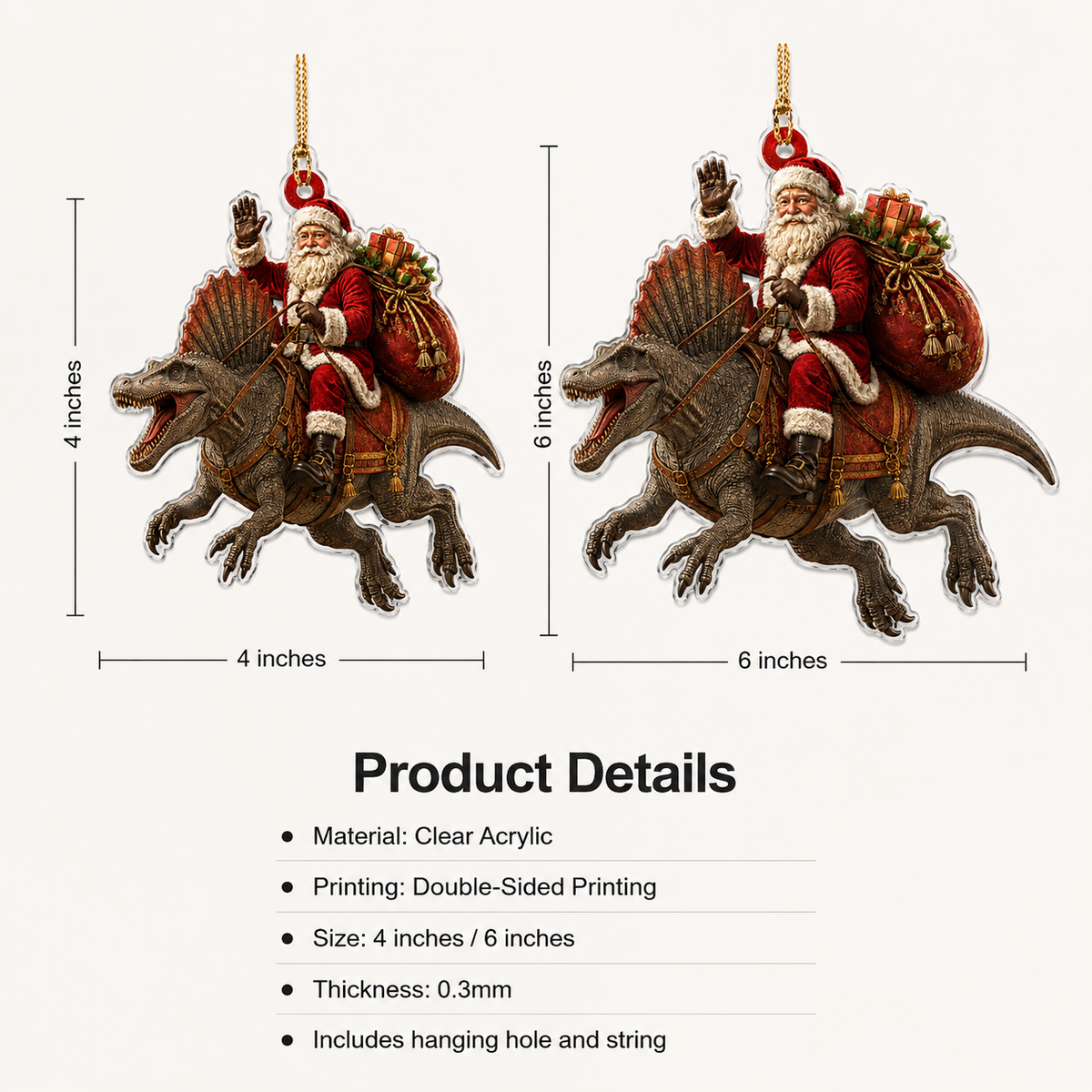 Dinosour With Santa Spinosaurus