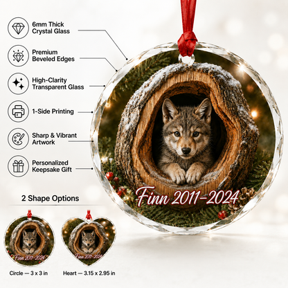 Glass ornament Animal Wolf