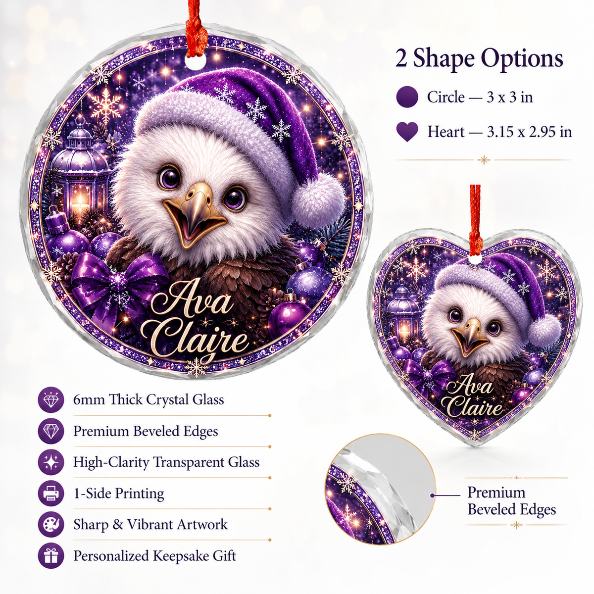 Purple Bird At Christmas Baby Eagle
