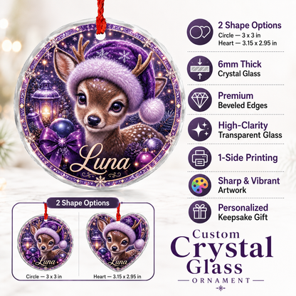 Purple Animal At Christmas Deer