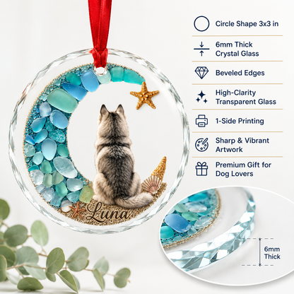 Custom Dog Seashell Husky