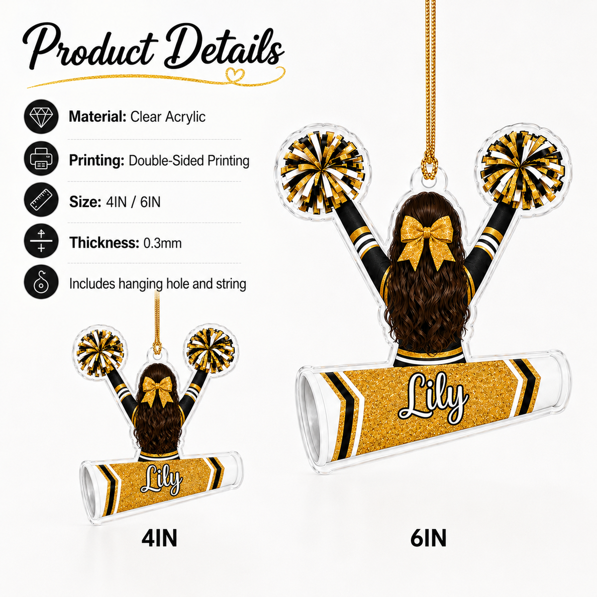 Cheerleading Color Acrylic Style 11