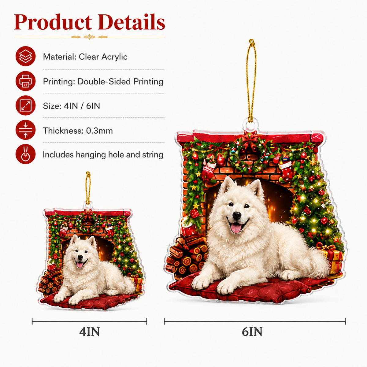Dog Christmas Tree Samoyed